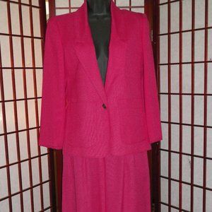 VTG Harrington Square 2 PC Pink Skirt Jacket Suit